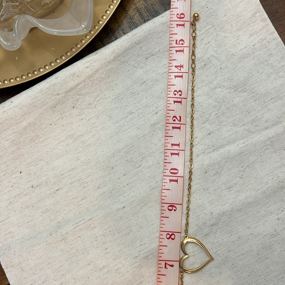 Trifari Vintage Gold Heart Necklace;16” long - Picture 5 of 5